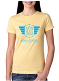 Boss Status Collection - BSC "She that Boss" Tee's in Light Blue Graphic Print - BossStatusCollection.Com
