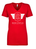 Boss Status Collection Women's V-Neck T-Shirts - BossStatusCollection.Com