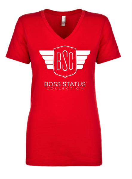 Boss Status Collection Women's V-Neck T-Shirts - BossStatusCollection.Com