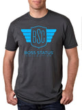 Boss Status Collection Men's Crew Neck T-shirts Lt. Blue - BossStatusCollection.Com