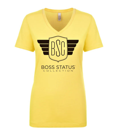 Boss Status Collection Women's V-Neck T-Shirts - BossStatusCollection.Com
