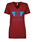 Boss Status Collection Women's V-Neck T-Shirts - BossStatusCollection.Com