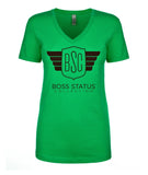 Boss Status Collection Women's V-Neck T-Shirts - BossStatusCollection.Com