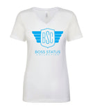 Boss Status Collection Women's V-Neck T-Shirts - BossStatusCollection.Com