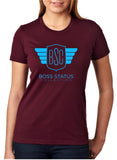 Boss Status Collection - BSC "She that Boss" Tee's in Light Blue Graphic Print - BossStatusCollection.Com