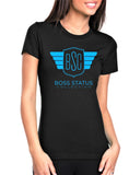 Boss Status Collection - BSC "She that Boss" Tee's in Light Blue Graphic Print - BossStatusCollection.Com