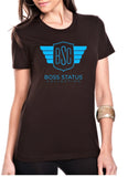 Boss Status Collection - BSC "She that Boss" Tee's in Light Blue Graphic Print - BossStatusCollection.Com