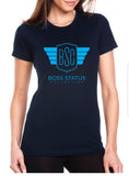 Boss Status Collection - BSC "She that Boss" Tee's in Light Blue Graphic Print - BossStatusCollection.Com