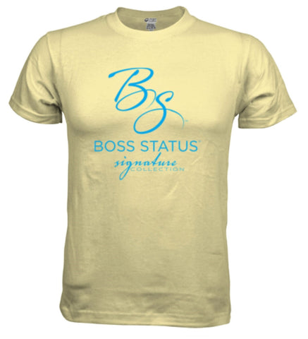 Boss Status Signature Collection Men's T-Shirts in Lt.Blue Print - BossStatusCollection.Com