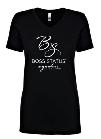 Boss Status Signature Collection Women's V-Neck T-Shirts - BossStatusCollection.Com
