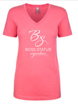 Boss Status Signature Collection Women's V-Neck T-Shirts - BossStatusCollection.Com