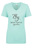 Boss Status Signature Collection Women's V-Neck T-Shirts - BossStatusCollection.Com