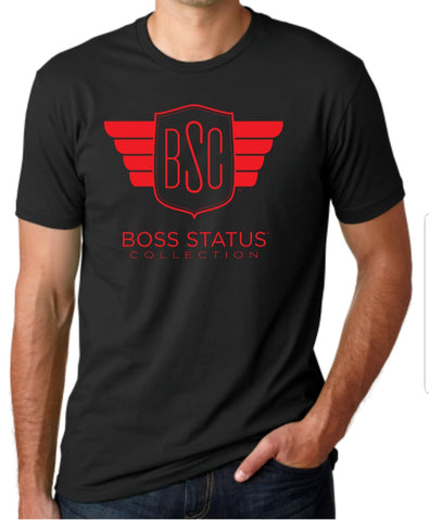 Boss Status Collection Men's Crew Neck T-shirts Red Print - BossStatusCollection.Com