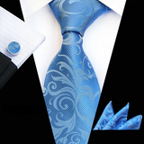 Boss Status Collection Colors 100% Silk Tie Set in various pattern styles