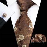 Boss Status Collection Colors 100% Silk Tie Set in various pattern styles