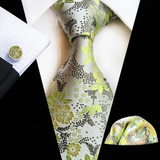 Boss Status Collection Colors 100% Silk Tie Set in various pattern styles