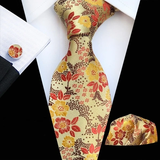 Boss Status Collection Colors 100% Silk Tie Set in various pattern styles