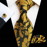 Boss Status Collection Colors 100% Silk Tie Set in various pattern styles