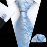 Boss Status Collection Colors 100% Silk Tie Set in various pattern styles