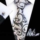 Boss Status Collection Colors 100% Silk Tie Set in various pattern styles