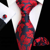 Boss Status Collection Colors 100% Silk Tie Set in various pattern styles