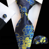 Boss Status Collection Colors 100% Silk Tie Set in various pattern styles