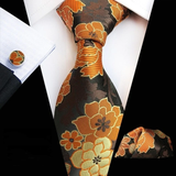 Boss Status Collection Colors 100% Silk Tie Set in various pattern styles