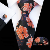 Boss Status Collection Colors 100% Silk Tie Set in various pattern styles