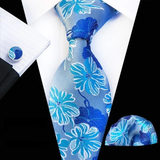 Boss Status Collection Colors 100% Silk Tie Set in various pattern styles