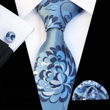 Boss Status Collection Colors 100% Silk Tie Set in various pattern styles