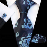 Boss Status Collection Colors 100% Silk Tie Set in various pattern styles