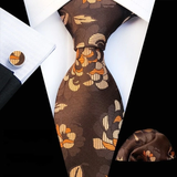 Boss Status Collection Colors 100% Silk Tie Set in various pattern styles