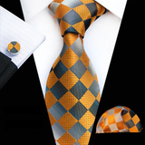 Boss Status Collection Colors 100% Silk Tie Set in various pattern styles