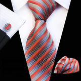 Boss Status Collection Colors 100% Silk Tie Set in various pattern styles
