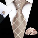 Boss Status Collection Colors 100% Silk Tie Set in various pattern styles
