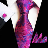 Boss Status Collection Colors 100% Silk Tie Set in various pattern styles