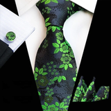 Boss Status Collection Colors 100% Silk Tie Set in various pattern styles