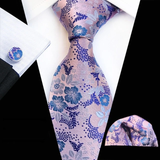 Boss Status Collection Colors 100% Silk Tie Set in various pattern styles