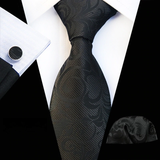 Boss Status Collection Colors 100% Silk Tie Set in various pattern styles