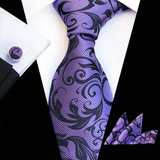 Boss Status Collection Colors 100% Silk Tie Set in various pattern styles