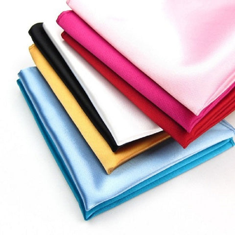 Un Champ De Papillons Field of Solid Silk Colored Pocket Squares - BossStatusCollection.Com