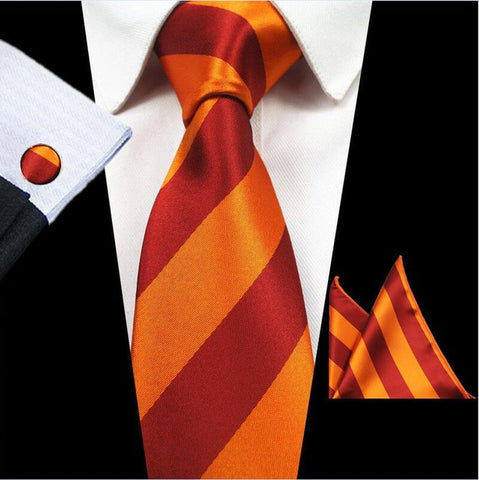 Boss Status Collection Tie Set (Pocket Square and Cluffins included) - BossStatusCollection.Com