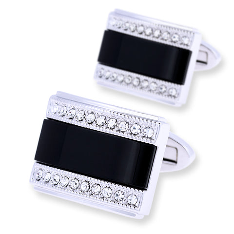Brand Fashion Black Cuffs Link Button For Men - BossStatusCollection.Com