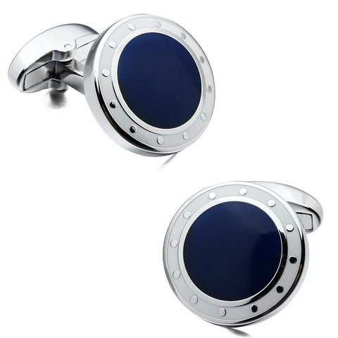 Boss Status Collection Luxury Men's Cuff Links Blue&Black Cuff Links - BossStatusCollection.Com