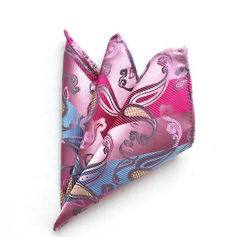 Boss Status Collection- BSC :Vintage Floral, Paisley Embroidery  Pocket Squares  Silk - BossStatusCollection.Com