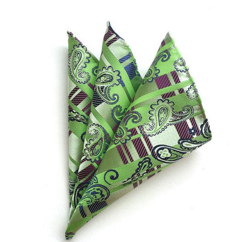 Boss Status Collection- BSC :Vintage Floral, Paisley Embroidery  Pocket Squares  Silk - BossStatusCollection.Com