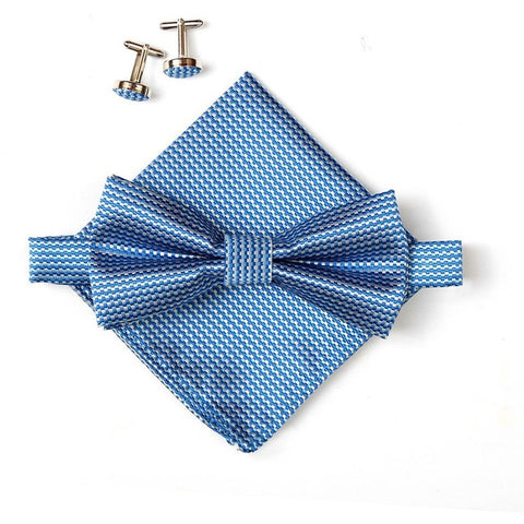 Royal Swagg Men's Bow Tie Set (Bow Ties, Cuff Links, Pocket square) - BossStatusCollection.Com
