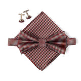Royal Swagg Men's Bow Tie Set (Bow Ties, Cuff Links, Pocket square) - BossStatusCollection.Com