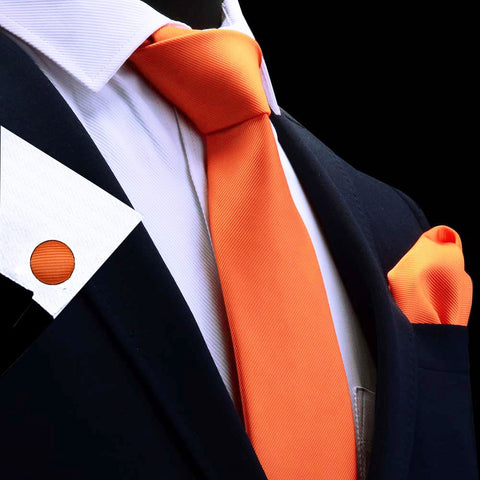 Boss Status Collection Exquisite Necktie sets including Cufflinks-Array of Solid Colors