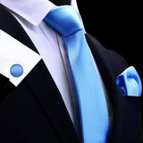 Boss Status Collection Exquisite Necktie sets including Cufflinks-Array of Solid Colors